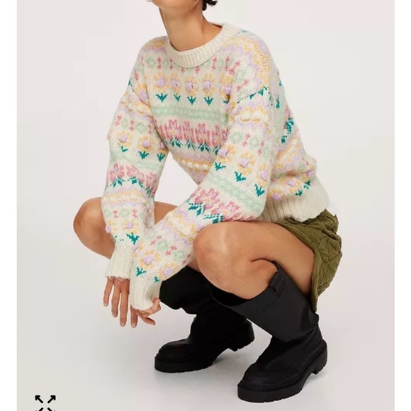 Mango Multicolor Patterned Sweater - Picture 3 of 4